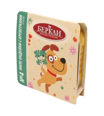 Berkley №4 влажный корм для собак, филе индейки с креветками в желе (ламистер)