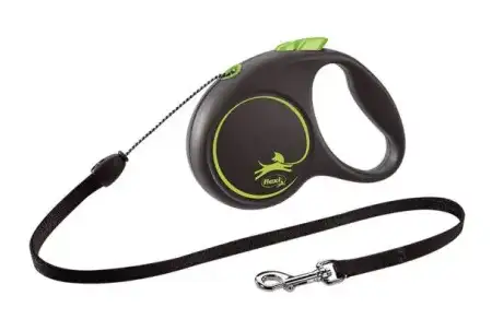 Купить flexi рулетка-трос для собак, зеленая, black design cord green