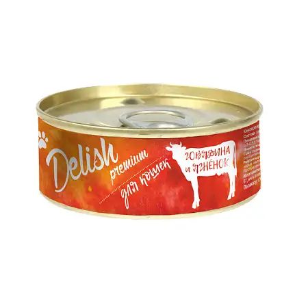 Купить delish premium консервы для кошек говядина/ягненок