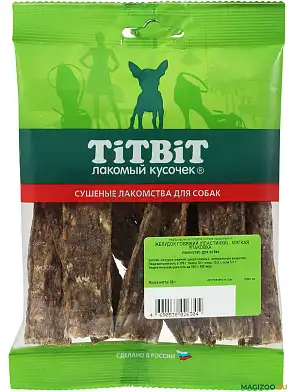 TiTBiT лакомство для собак желудок говяжий пластинки 