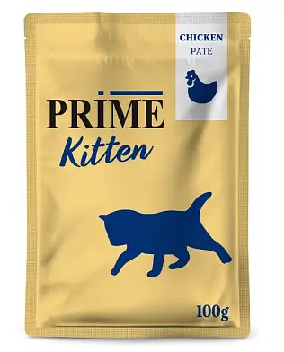PRIME паштет для котят с курицей (пауч)