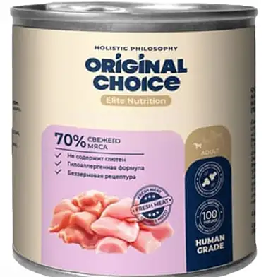 ORIGINAL CHOICE Elite Nutrition Adult Mini консервы для собак собак мелких пород перепелка с индейкой