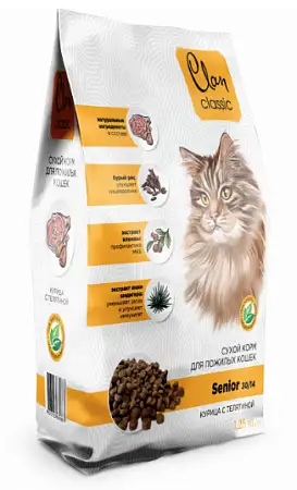 Купить clan classic senior-30/14 для пожилых кошек, курица/телятина