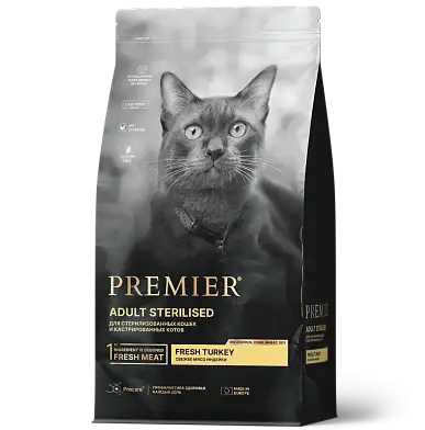 Premier сухой корм для стерилизованных кошек с индейкой 