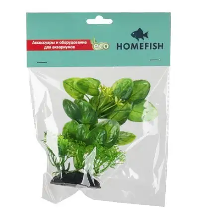 Купить homefish Кальдезия зеленая растение для аквариума пластиковое с грузом