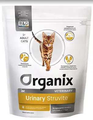 Organix vet URINARY Struvite сухой корм для взрослых кошек при мочекаменной болезни