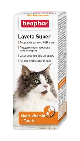 Купить beaphar laveta super Витамины для кошек для здоровой шерсти, масло